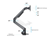 Multibrackets M VESA Gas Lift Arm Single Monitor Mount for 15"–34" Monitors | 7350022737174