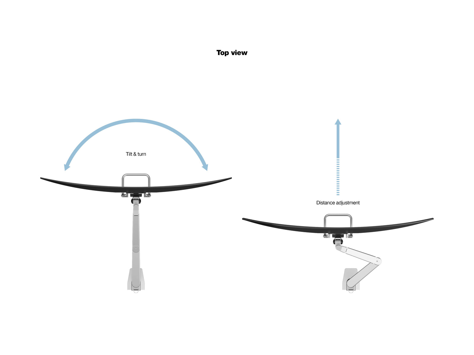 Multibrackets M VESA Gas Lift Arm Single Monitor Mount with Handle for 15"–34" Monitors | 7350105212598