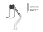 Multibrackets M VESA Gas Lift Arm Single Monitor Mount with Handle for 15"–34" Monitors | 7350105212604