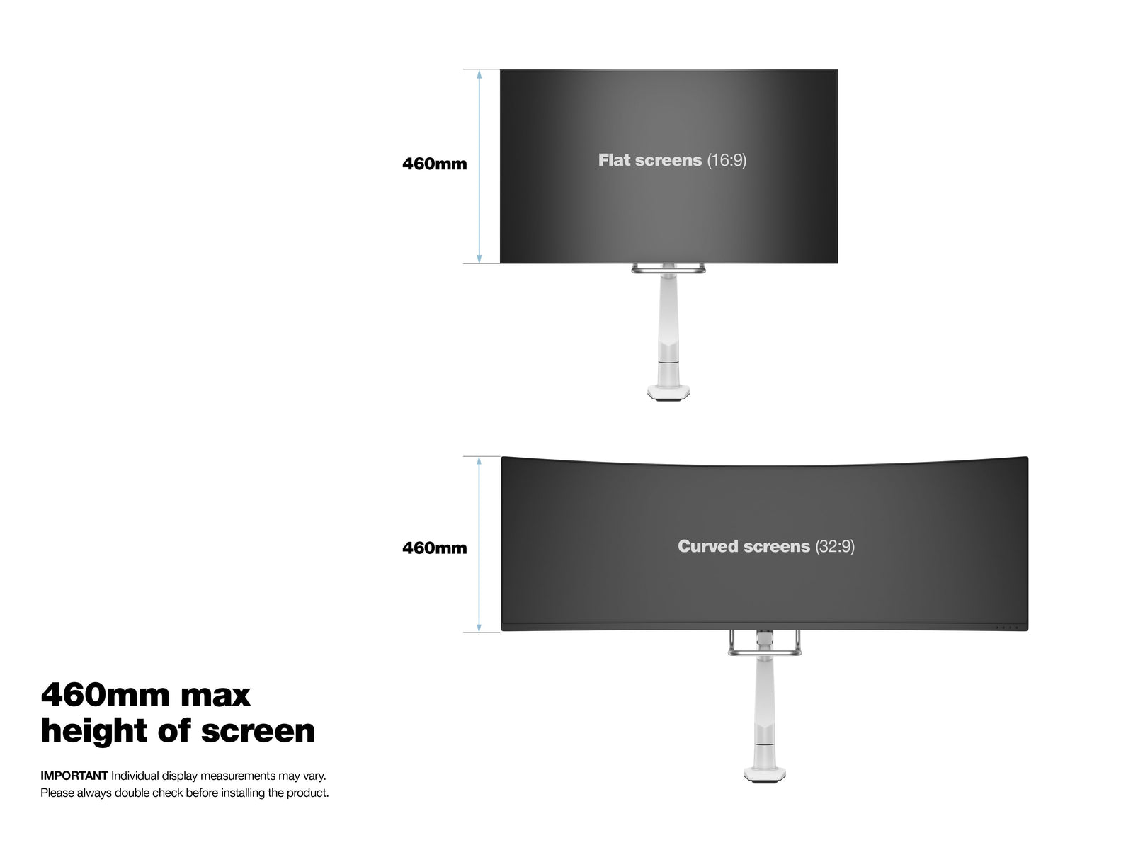 Multibrackets M VESA Gas Lift Arm Single Monitor Mount with Handle for 15"–34" Monitors | 7350105212604
