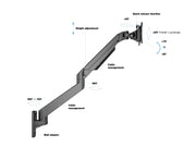 Multibrackets M VESA Gas Lift Arm Single Wall Monitor Mount for 15"–34" Monitors | 7350105211010