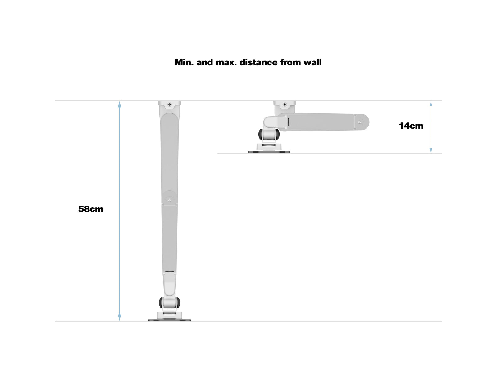 Multibrackets M VESA Gas Lift Arm Single Wall Monitor Mount for 15"–34" Monitors | 7350105211027