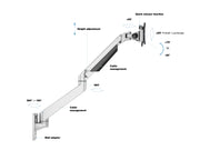 Multibrackets M VESA Gas Lift Arm Single Wall Monitor Mount for 15"–34" Monitors | 7350105211027