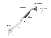 Multibrackets M VESA Gas Lift Arm Single Wall Monitor Mount for 15"–34" Monitors | 7350105211034