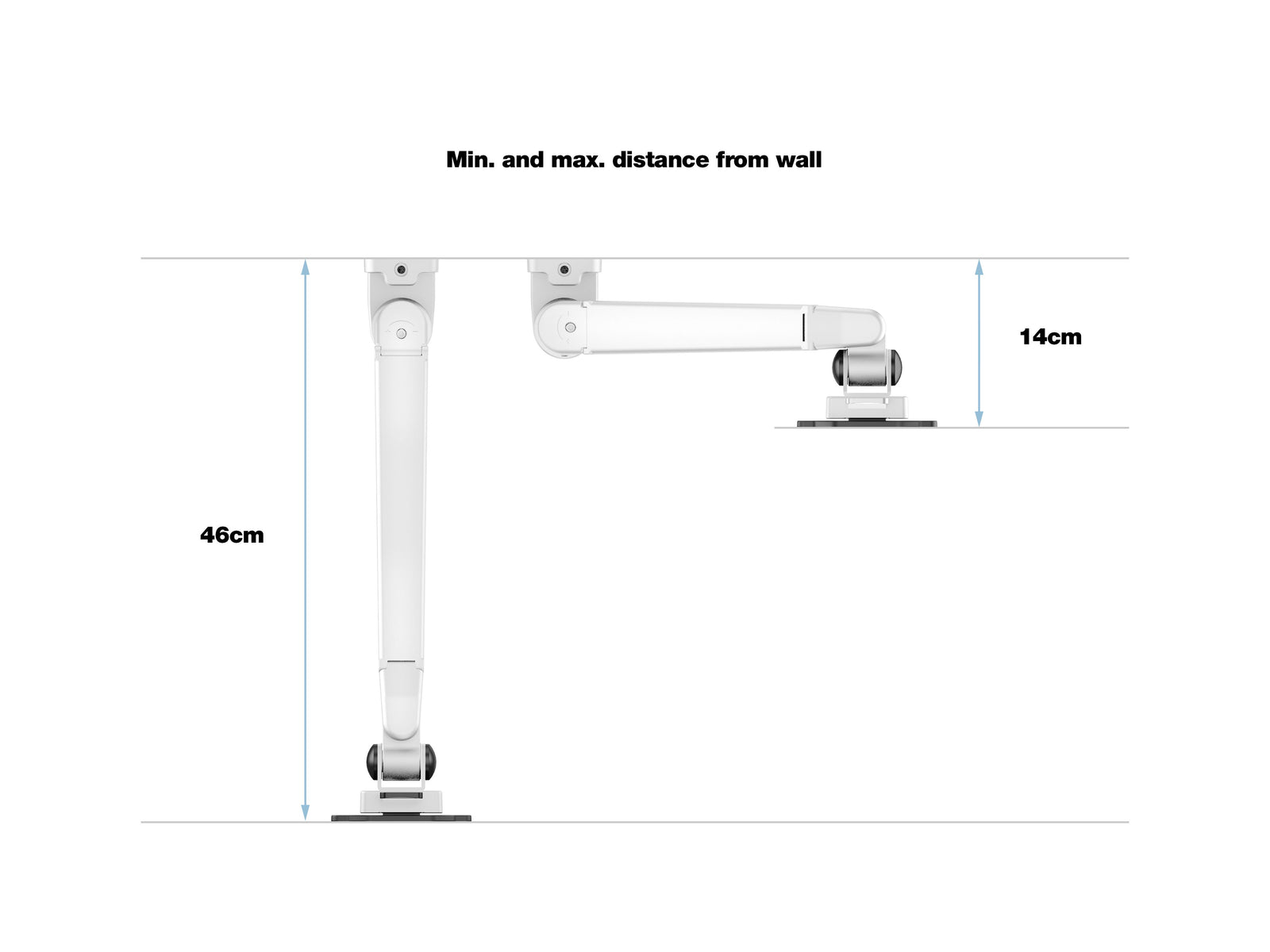 Multibrackets M VESA Gas Lift Arm Wall Monitor Mount for 15"–34" Monitors | 7350105210990