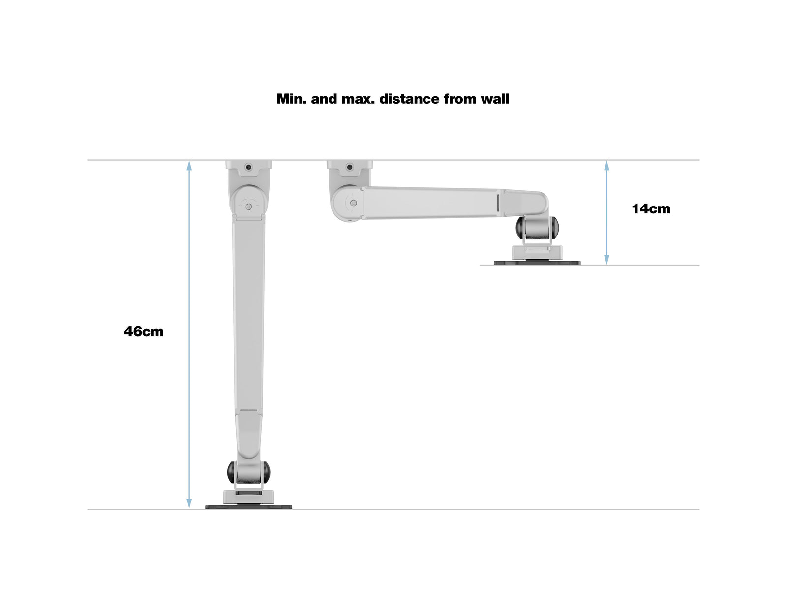Multibrackets M VESA Gas Lift Arm Wall Monitor Mount for 15"–34" Monitors | 7350105211003