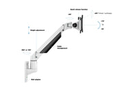 Multibrackets M VESA Gas Lift Arm Wall Monitor Mount for 15"–34" Monitors | 7350105211003