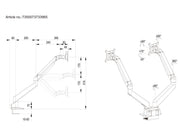 Multibrackets M VESA Gas Lift Dual Monitor Arm for 15"–34" Monitors | 7350073733965