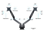 Multibrackets M VESA Gas Lift Dual Monitor Arm for 15"–34" Monitors | 7350073733965