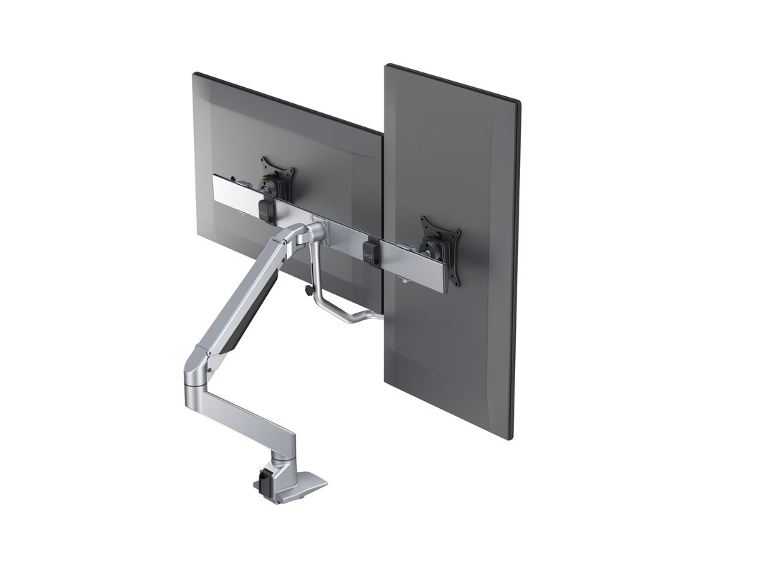 Multibrackets M VESA Gas Lift Dual Monitor Arm with Duo Crossbar for 15"–28" Monitors | 7350073736362