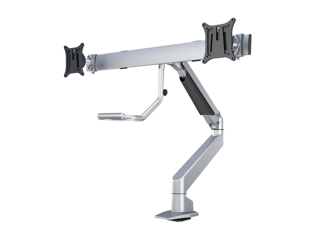 Multibrackets M VESA Gas Lift Dual Monitor Arm with Duo Crossbar for 15"–28" Monitors | 7350073736362