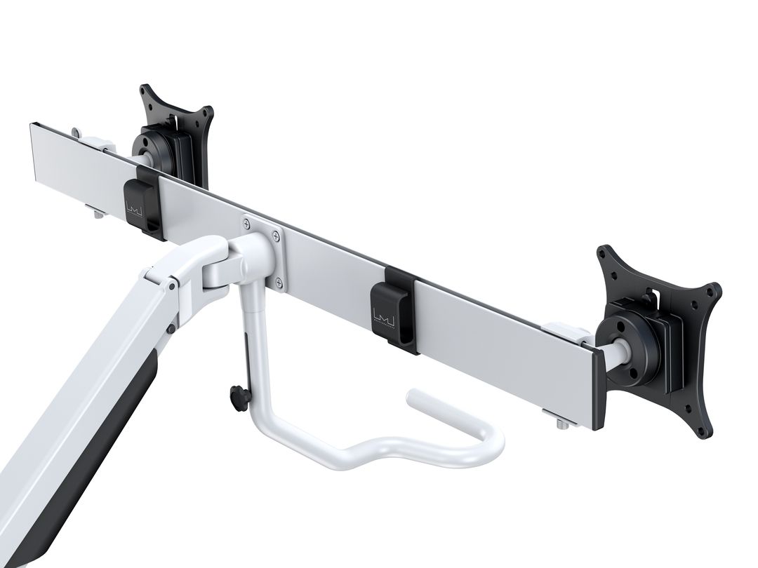 Multibrackets M VESA Gas Lift Dual Monitor Arm with Duo Crossbar for 15"–28" Monitors | 7350073736379