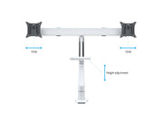 Multibrackets M VESA Gas Lift Dual Monitor Arm with Duo Crossbar for 15"–28" Monitors | 7350073736379