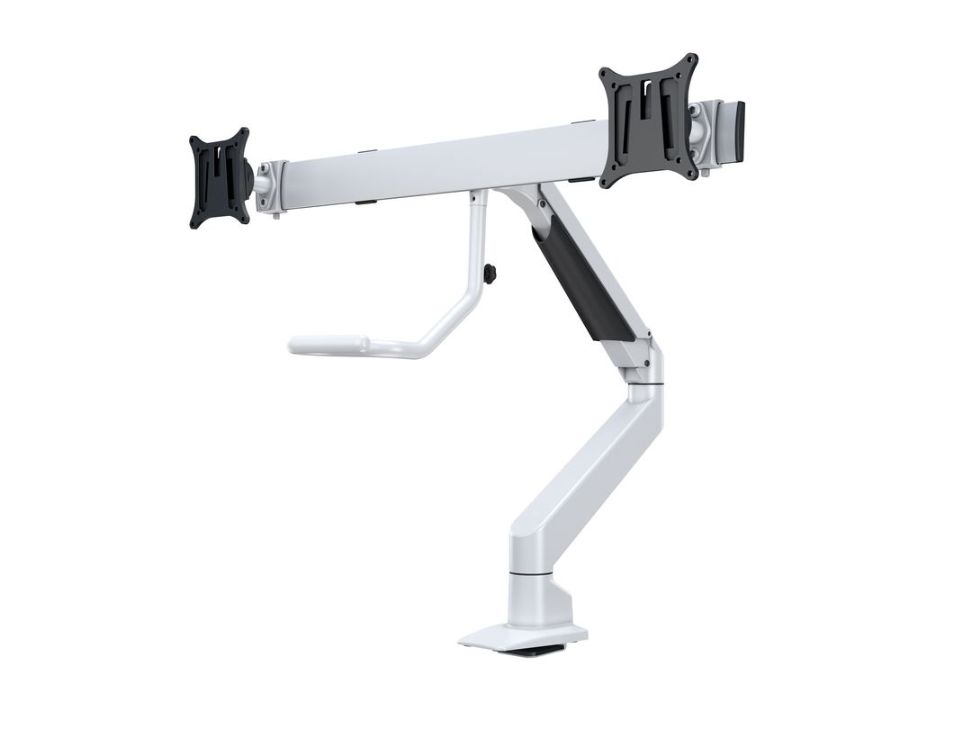 Multibrackets M VESA Gas Lift Dual Monitor Arm with Duo Crossbar for 15"–28" Monitors | 7350073736379