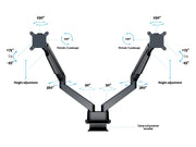 Multibrackets M VESA Gas Lift HD Dual Monitor Arm for 15"–34" Monitors | 7350073734207