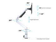 Multibrackets M VESA Gas Lift XL HD Single Monitor Arm for 15"–49" Monitors | 7350073737147