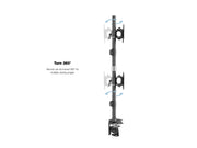 Multibrackets M VESA Quad Vertical Desk Clamp Monitor Mount for 24"–34" Monitors | 7350105212734