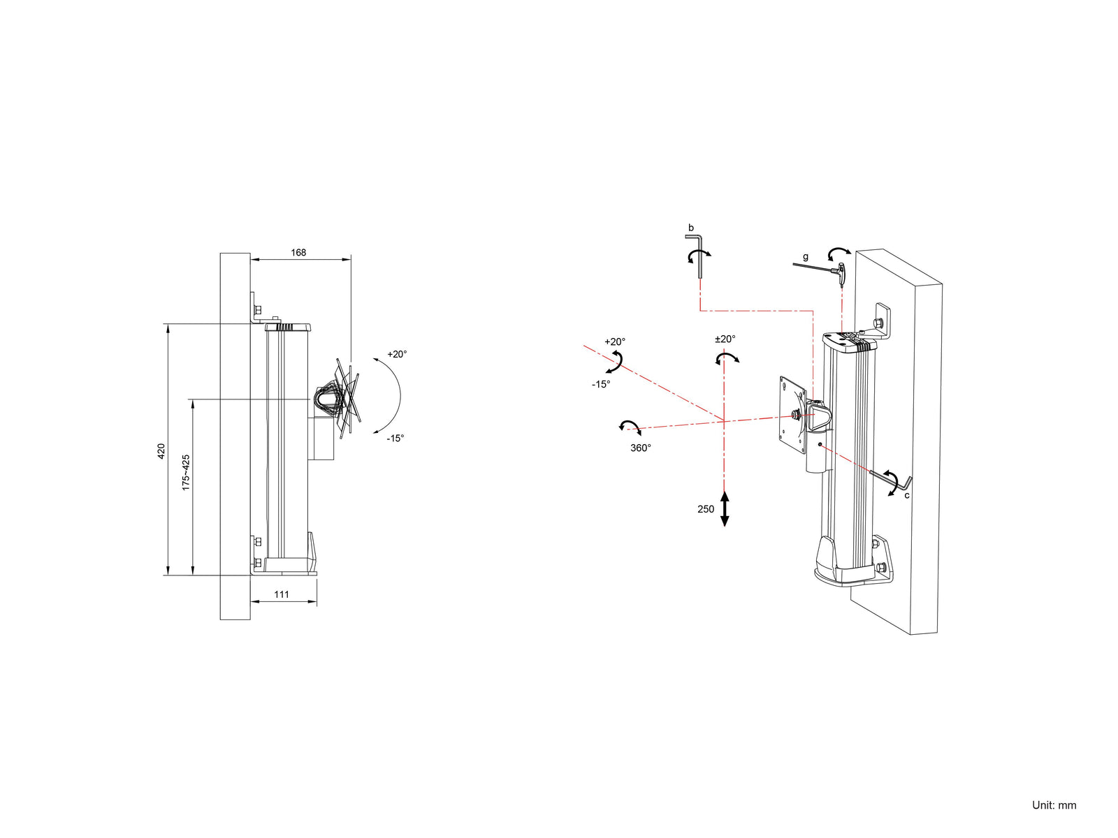 Multibrackets M VESA Single Monitor Mount for 32"–50" Widescreen Monitors | 7350105213236