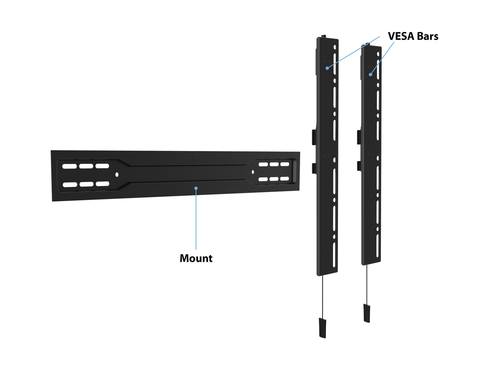 Multibrackets M VESA Super Slim Fixed 600 MAX Wall Mount for 32"–75" TVs | 7350073735563 Wall Mount Bracket Multibrackets