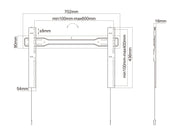 Multibrackets M VESA Super Slim Fixed 600 MAX Wall Mount for 32"–75" TVs | 7350073735563 Wall Mount Bracket Multibrackets