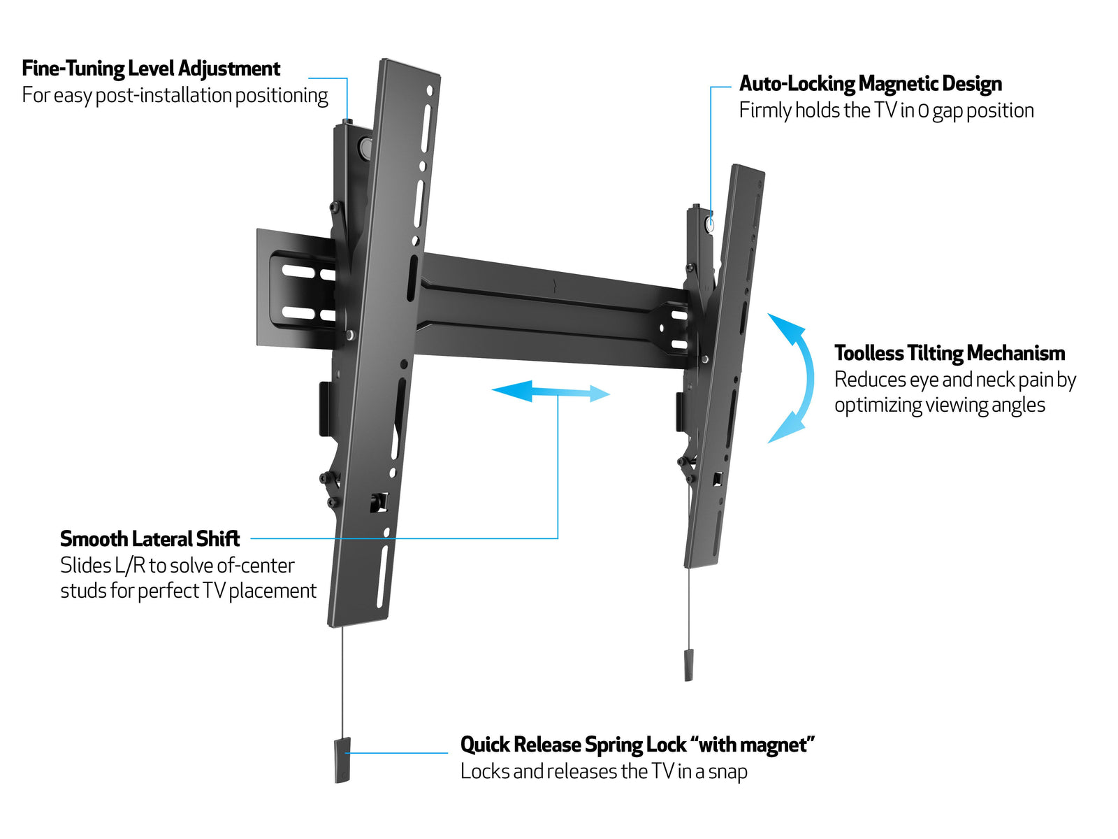 Multibrackets M VESA Super Slim Tilt 600 MAX Wall Mount for 40"–75" Screens | 7350073735549