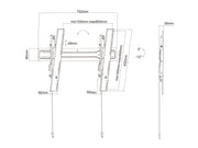 Multibrackets M VESA Super Slim Tilt 600 MAX Wall Mount for 40"–75" Screens | 7350073735549