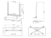 Multibrackets M VESA Tabletop TV Stand Turn Medium for 32"–43" Screens | 7350073731114 Mount Stand Multibrackets