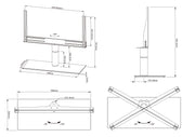 Multibrackets M VESA Tabletop TV Stand Turn X Large for 60"–75" Screens | 7350073731121 Mount Stand Multibrackets