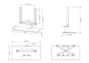 Multibrackets M VESA Tabletop TV Stand Turn for 24"–32" Screens | 7350073733132 Mount Stand Multibrackets