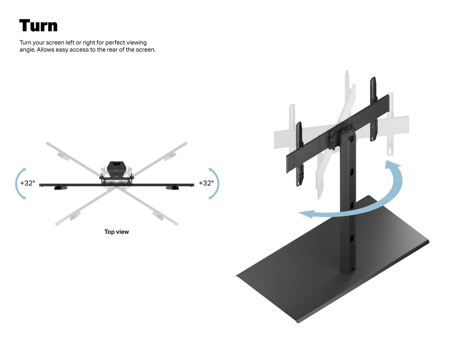 Multibrackets M VESA Tabletop TV Stand for 46"–86" Screens | 7350105214196 Mount Stand Multibrackets