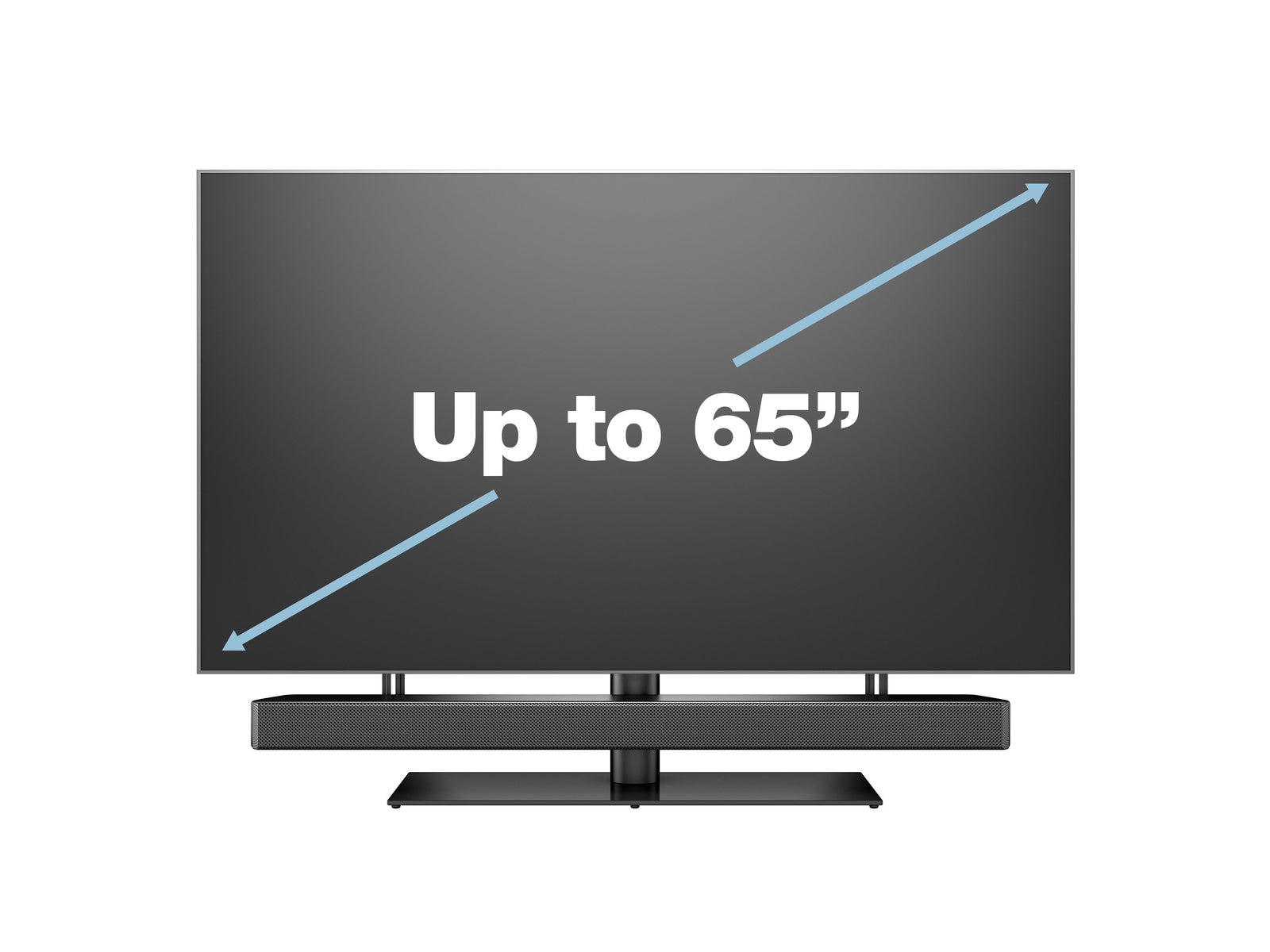 Multibrackets M VESA Tabletop TV Stand with Soundbar Mount for 46"–65" Screens | 7350105212178 Mount Stand Multibrackets