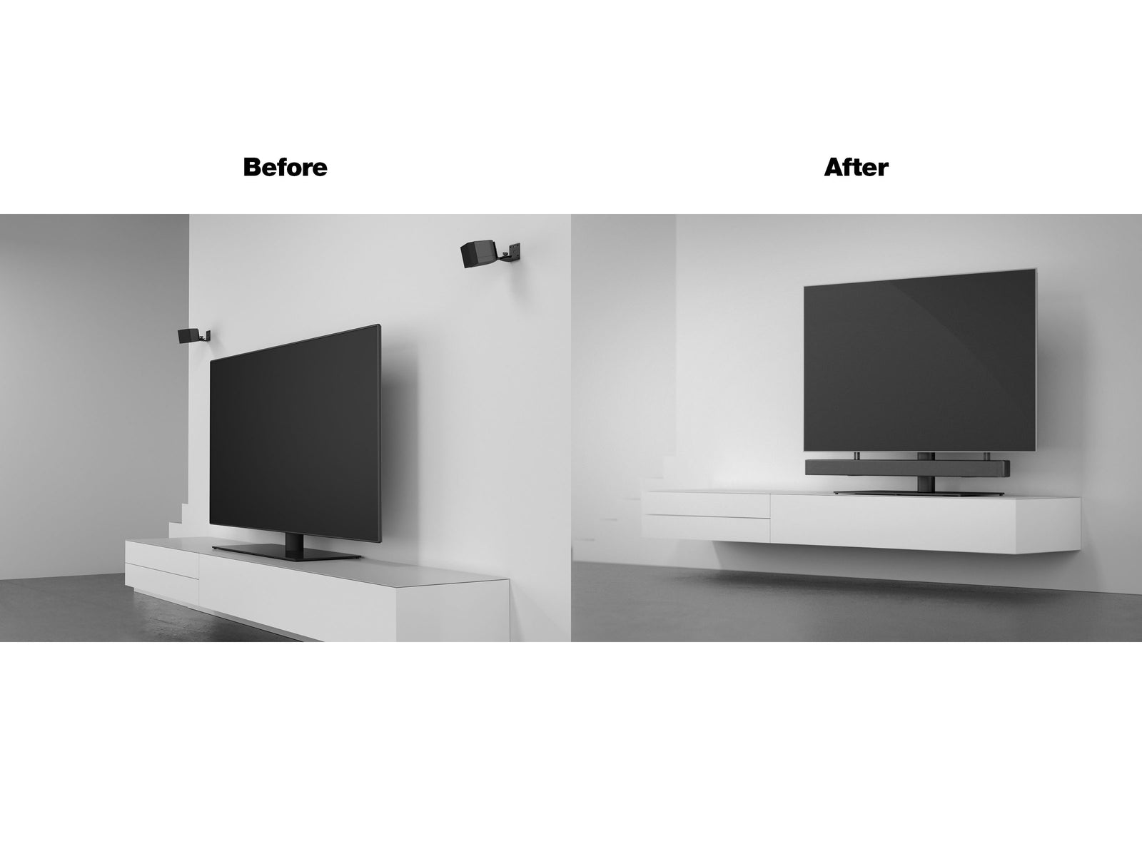 Multibrackets M VESA Tabletop TV Stand with Soundbar Mount for 46"–65" Screens | 7350105212178 Mount Stand Multibrackets