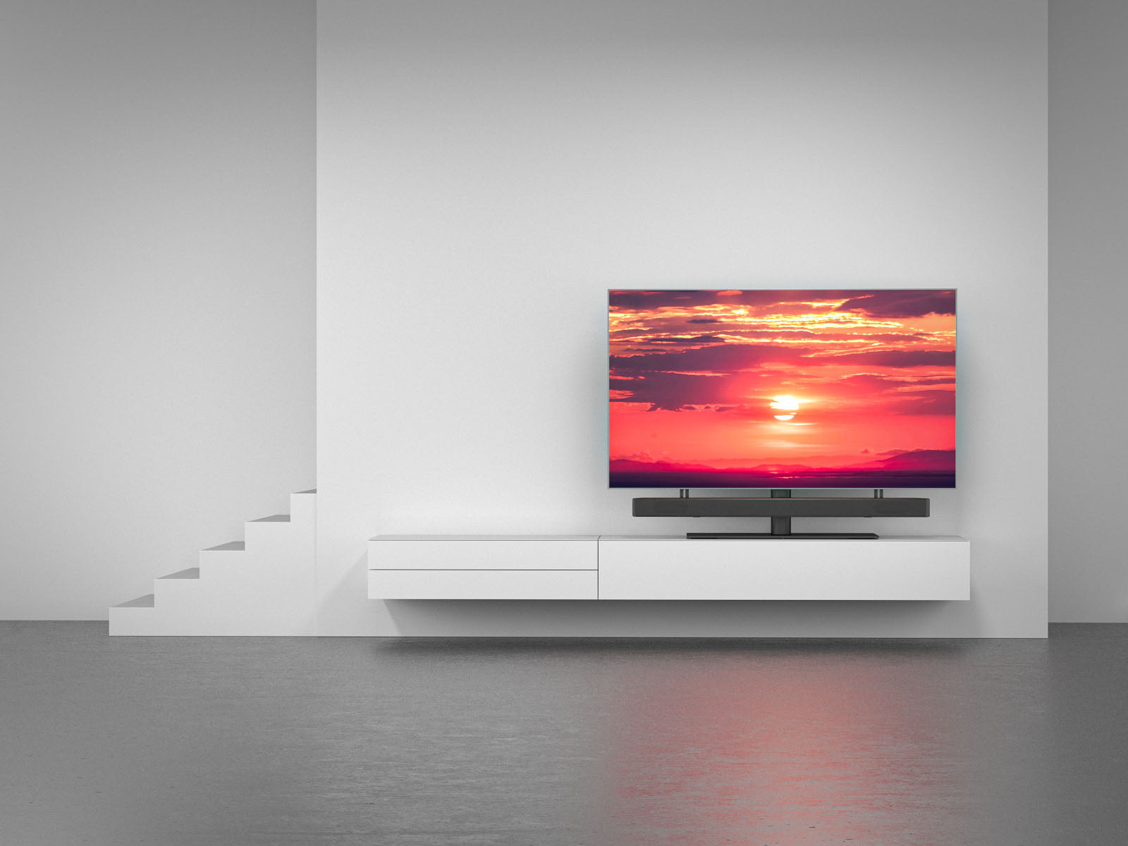 Multibrackets M VESA Tabletop TV Stand with Soundbar Mount for 46"–65" Screens | 7350105212178 Mount Stand Multibrackets