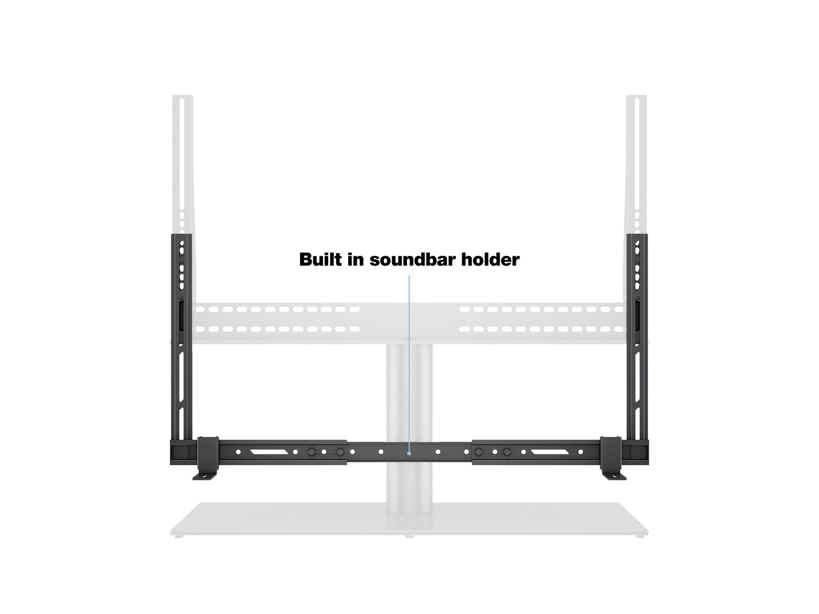 Multibrackets M VESA Tabletop TV Stand with Soundbar Mount for 46"–65" Screens | 7350105212178 Mount Stand Multibrackets