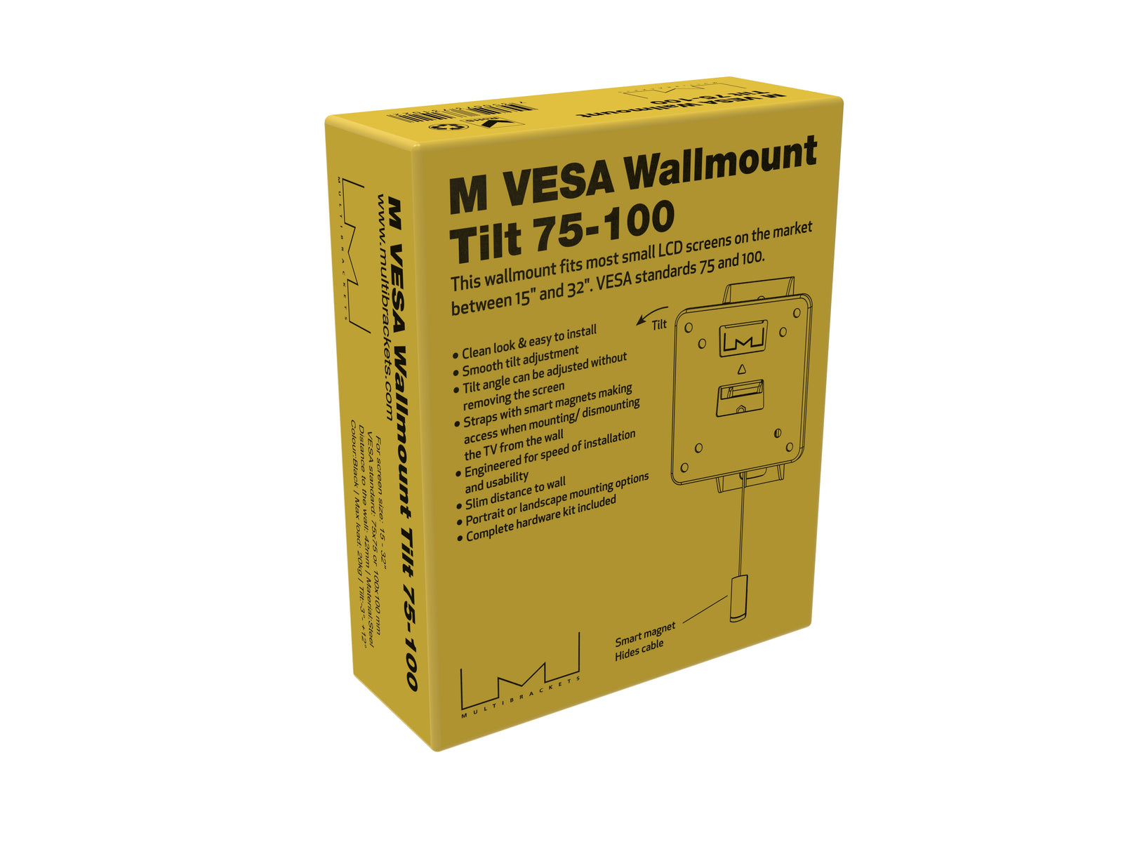 Multibrackets M VESA Tilt Wall Mount for 15"–32" Screens | 7350073731022