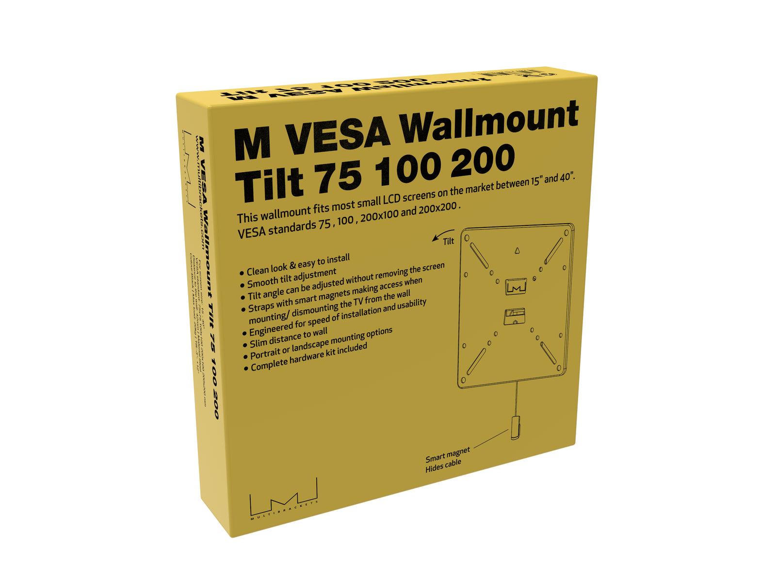 Multibrackets M VESA Tilt Wall Mount for 15"–40" Screens | 7350073731039