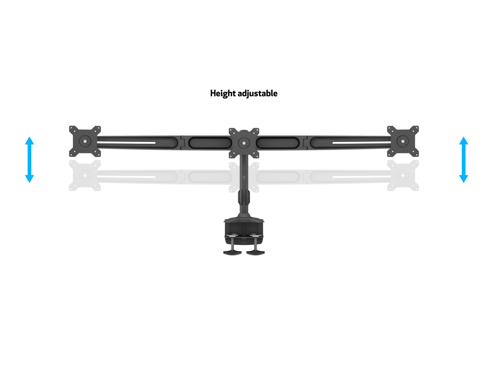 Multibrackets M VESA Triple Desk Clamp Monitor Mount for 15"–24" Monitors | 7350105210372