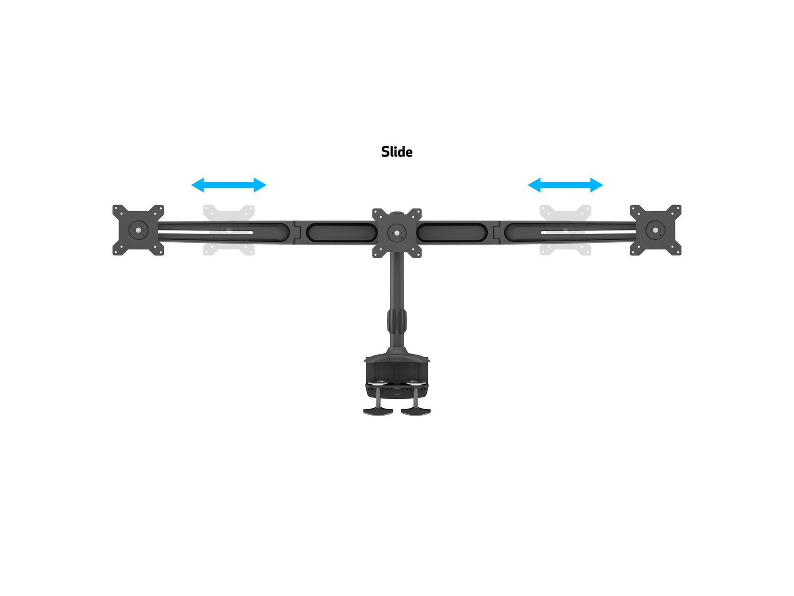 Multibrackets M VESA Triple Desk Clamp Monitor Mount for 15"–24" Monitors | 7350105210372