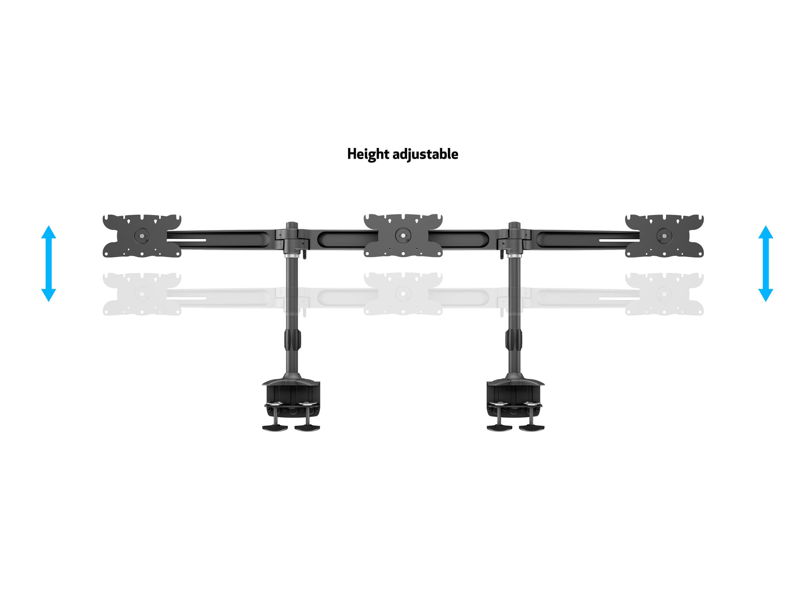 Multibrackets M VESA Triple Desk Clamp Monitor Mount for 24"–32" Monitors | 7350105210389