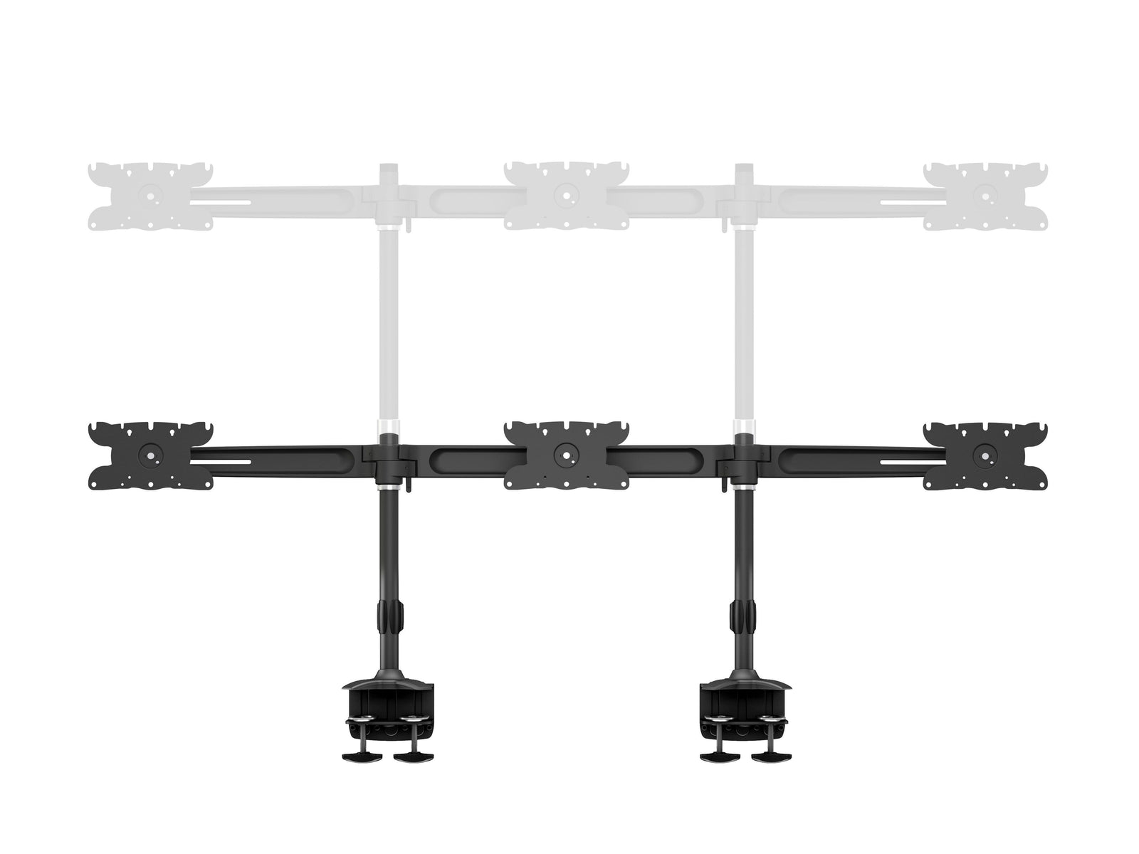 Multibrackets M VESA Triple Desk Clamp Monitor Mount for 24"–32" Monitors | 7350105210389