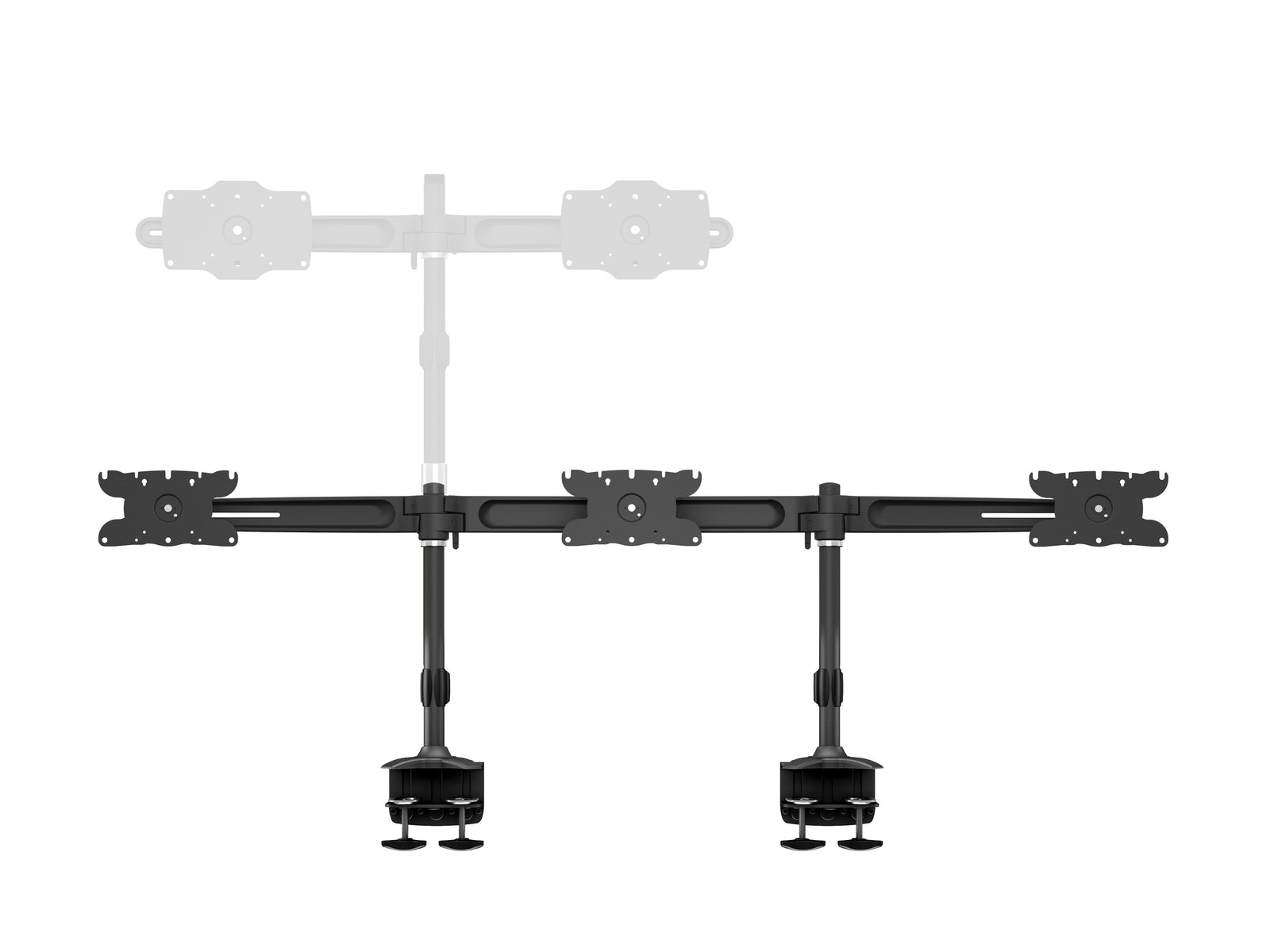 Multibrackets M VESA Triple Desk Clamp Monitor Mount for 24"–32" Monitors | 7350105210389
