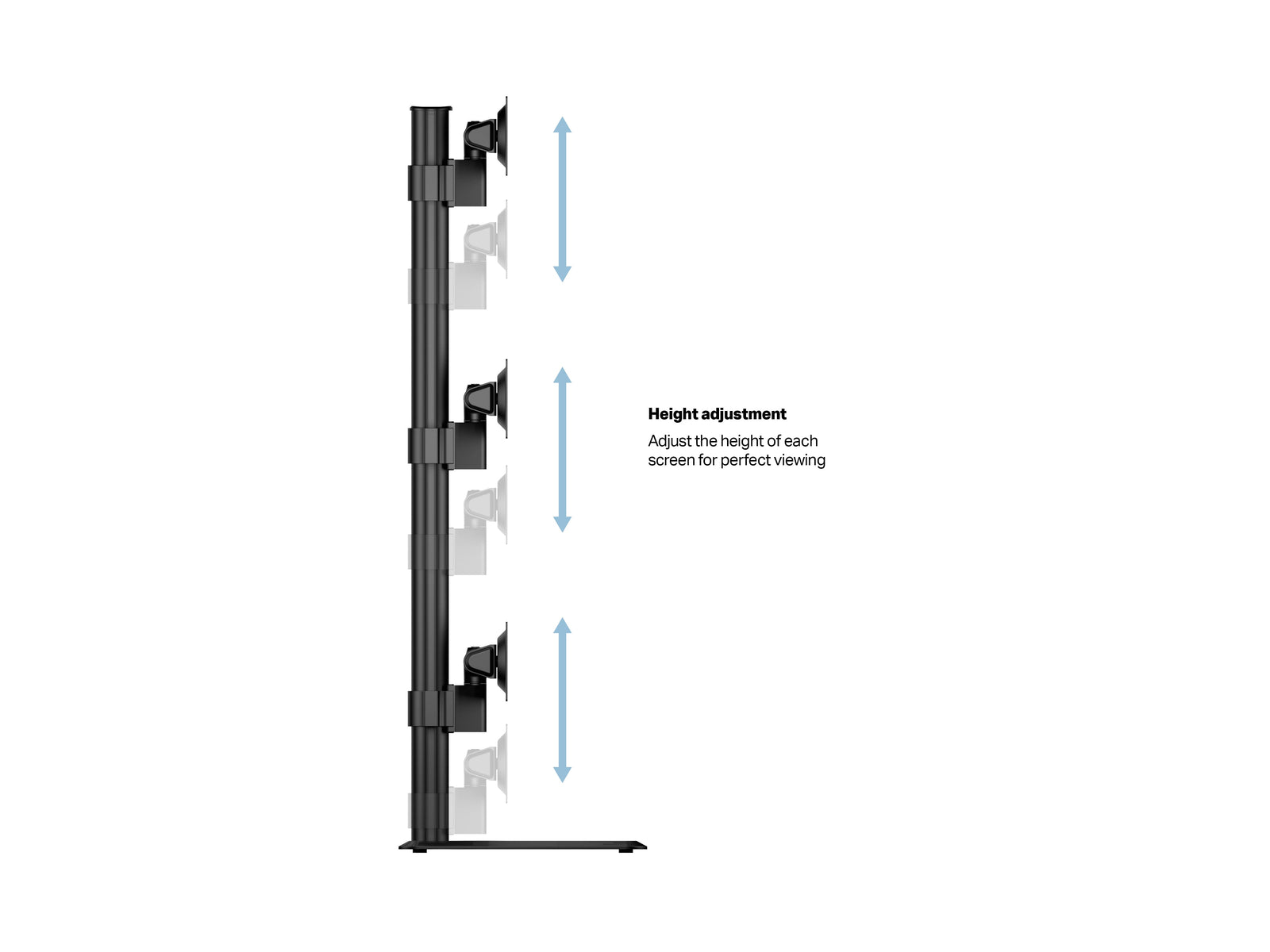 Multibrackets M VESA Triple Vertical Monitor Stand for 32"–50" Widescreen Monitors | 7350073730100