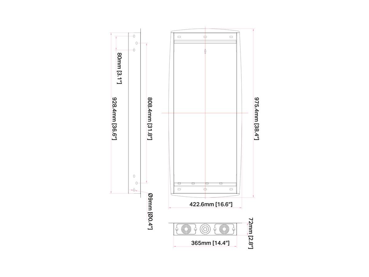 Multibrackets M Wallbox for Articulated Flexarm XL Recessed Wall Mount | 7340234812189