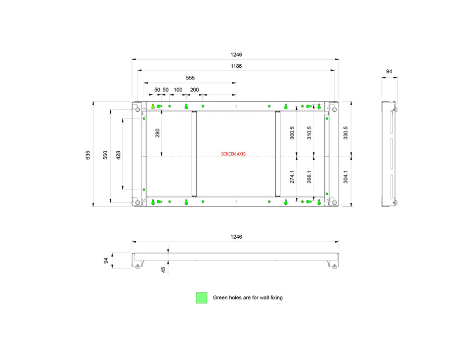 Multibrackets M Wallmount Pro 55BDL60 – For 55" Outdoor Display Multibrackets Outdoor Wall Mount Brackets Multibrackets
