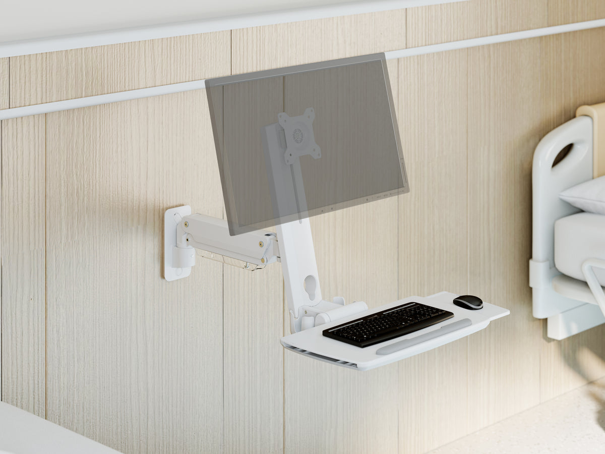 Multibrackets M Workstation Arm Single Basic Wall Mount for 15"-35" Monitors & Keyboard | 7350105216800 Monitor Mounts & Stands Multibrackets