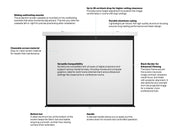 Multibrackets Manual Projection Screen Deluxe 100" 4:3 – White | 7350022730595 Projector Accessories Multibrackets