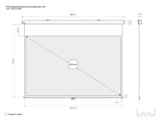 Multibrackets Manual Projection Screen Deluxe 108" 16:10 – White | 7350022735682 Projector Accessories Multibrackets