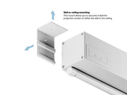 Multibrackets Manual Projection Screen Deluxe 80" 1:1 – White | 7350073737154 Projector Accessories Multibrackets