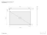 Multibrackets Motorized Projection Screen 77" 16:10 – White | 7350022735569 Projector Accessories Multibrackets