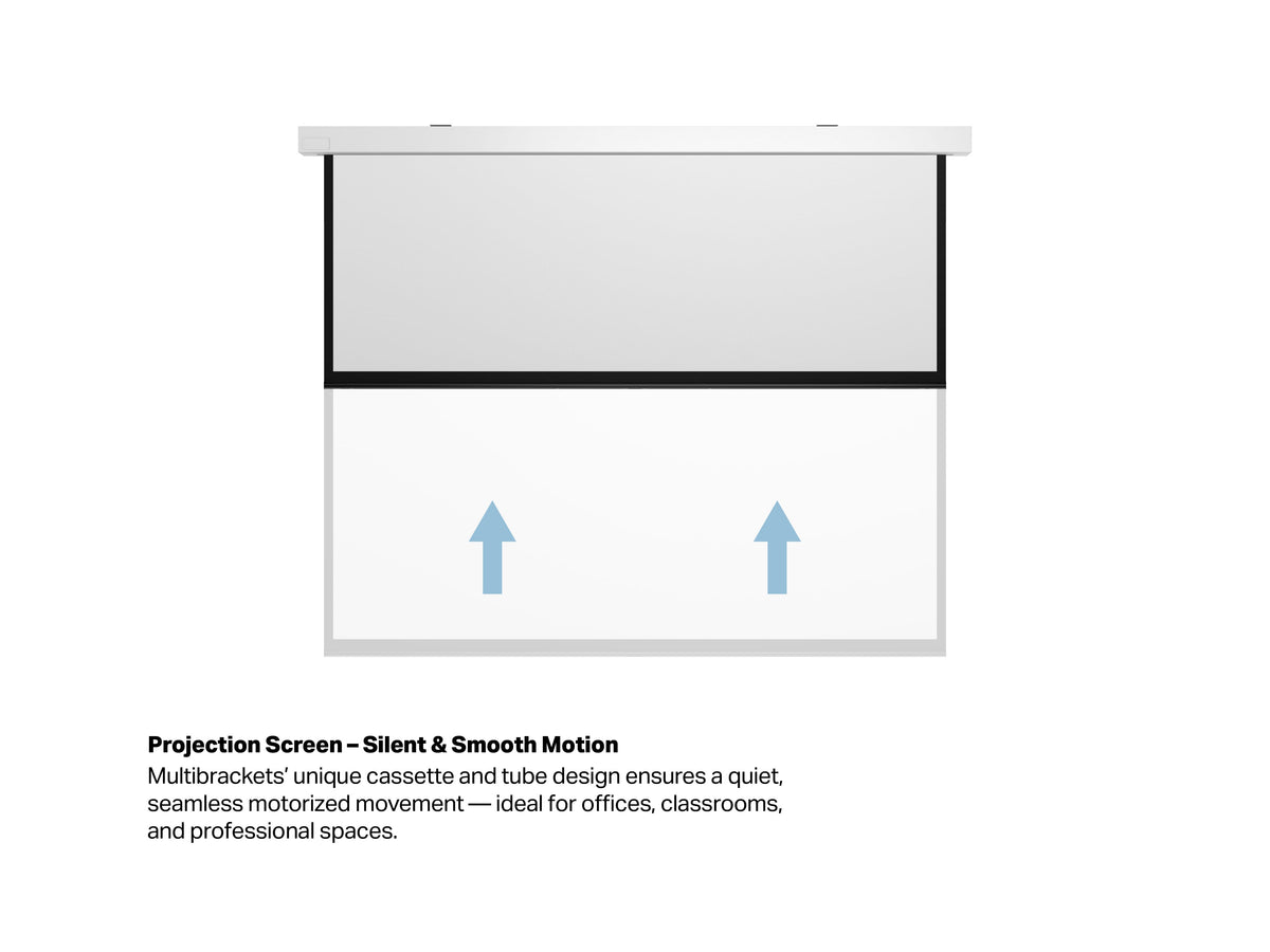 Multibrackets Motorized Projection Screen 77" 16:10 – White | 7350022735569 Projector Accessories Multibrackets